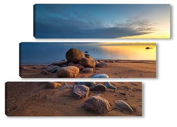 Модульная картина Цветные камни