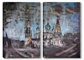 Модульная картина "Вечер в Ярославле"