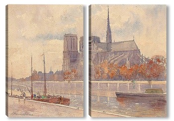 Модульная картина Нотр-Дам, Париж, 1912
