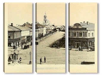 Модульная картина Вид Большой Алексеевской улицы ,1888