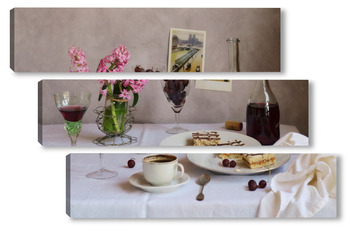 Модульная картина Черный кофе с утра 3