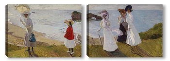 Модульная картина Прогулка в Биаррице , 1906