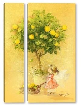 Модульная картина Лимонная фея