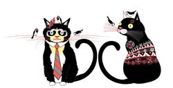    Серьезные коты