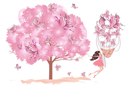    Розовое дерево счастья