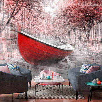 Фотообои Красная лодка